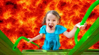 Five Kids The Floor is Lava on the Playground  more Childrens Songs and Videos [upl. by Sidman]