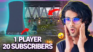 1 Player vs 20 Subscribers 🔥 Survival Challenge  RASHIQ DB [upl. by Atiuqahs]