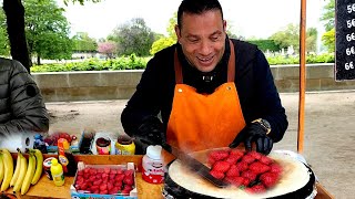 France street food crepes  paris street food  fast sweet street food in paris [upl. by Semaj]