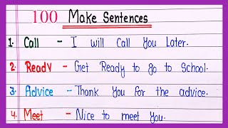 Make sentences in English From 100 words  How to make sentences  Make sentences  part 105 [upl. by Damon]