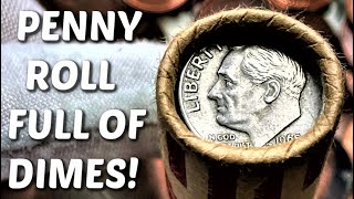 THIS IS WHY I LOVE CUSTOMER WRAPPED ROLLS COIN ROLL HUNTING PENNIES DIMES NICKELS AND QUARTERS [upl. by Miran]