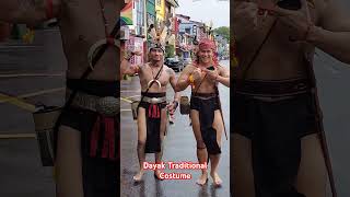 Dayak Traditional Costume Gawai Dayak Cultural Parade 2024 Kuching [upl. by Eetnahc933]