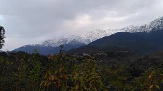 Fresh Snowfall on Dhauladhaar view from Bharmaat Palampur [upl. by Cotter]