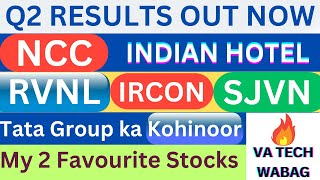 RVNL Q2 Results I Indian Hotels Share I NCC Share I IRCON I SJVN I VA Tech Wabag I Kohinoor Stock [upl. by Bergh]