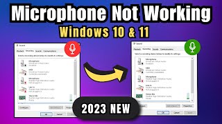 How to FIX Microphone Not Working on Windows 1011 2023 New FIX [upl. by Rorrys98]