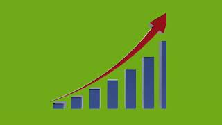 Up growth chart animation Green Screen [upl. by Mareld184]