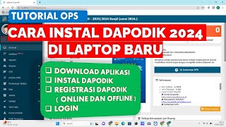 CARA INSTAL DAPODIK DI LAPTOP BARU [upl. by Doykos423]