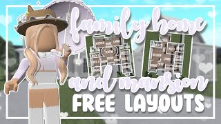 6 Family House amp Mansion Layouts  1  2 Story  Bloxburg Roblox [upl. by Leuamme]