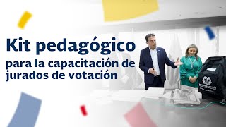 Presentación del kit pedagógico para la capacitación de jurados de votación [upl. by Erhart]