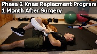 1 MONTH POSTOP KNEE REPLACEMENT EXERCISES [upl. by Ajna]