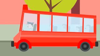 Roues Dans le Bus Chanson Amusante Comptine et Vidéo de Dessin Animé [upl. by Esela]