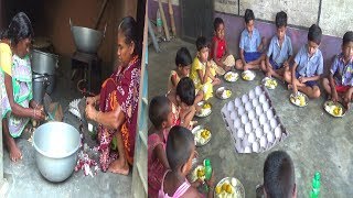 Mid Day Meal At Rural Village Primary School  Indian Mid Day Meal SchemeNadia [upl. by Barta]