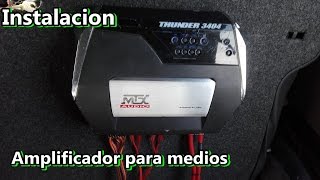 instalando Amplificador para Medios de 4 canales  MTX Thunder 3404 [upl. by Jenda]