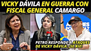 ¡VICKY Dávila MIENTE en CARACOL😱 Fiscal NO sigue el juego PETRO se BURLA de la ‘periodista’ 😂 [upl. by Eiramanitsirhc]