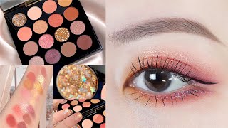 SOFT SUNSHINE EYE MAKEUP  TRANG ĐIỂM VỚI BẢNG MẮT ZEESEA NỘI ĐỊA TRUNG  Chanchan Eyemakeup [upl. by Blight]