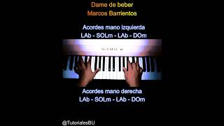 Dame de beber  Marco Barrientos  Tutorial Piano quotacordes y melodiaquot Nivel FACIL  Principiante [upl. by Neira]