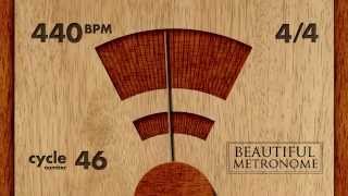 440 BPM 44 Wood Metronome HD [upl. by Darnell784]