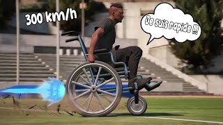 GTA V SCHOOL RP 4  Jai tuné mon fauteuil roulant  il va à 300kmh [upl. by Behlau]