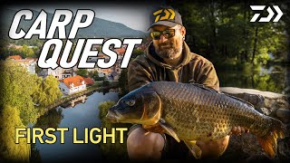 FIRST LIGHT  Carp Fishing in Europe  CARP QUEST  Daiwa Carp [upl. by Novart]