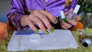 ASMR Soft Spoken Soothing Nail Care 💜💅 natural nail care routine pampering doing my nails [upl. by Ibba]