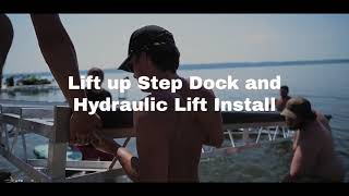 Lift Up Dock System with 3 Lift up Hydraulic Boat Lifts [upl. by Ainet]