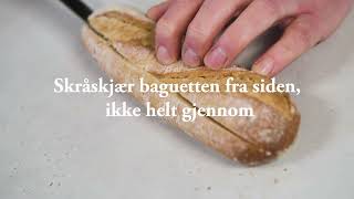 Lantmännen Unibake smøreskole  baguette med ost og skinke [upl. by Silva]