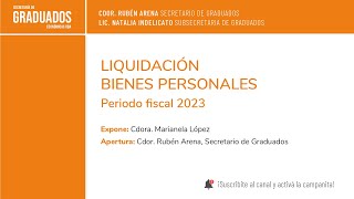 Liquidación Bienes Personales Periodo fiscal 2023  Económicas UBA [upl. by Petite]