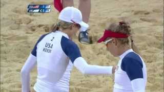 Womens Beach Volleyball Preliminary Round  USA v ARG  London 2012 Olympics [upl. by Mohl]