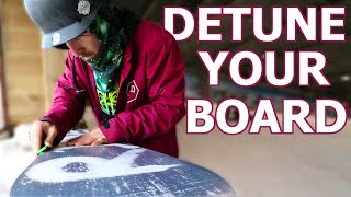 How To Detune Your New Snowboard for Park [upl. by Hoskinson418]