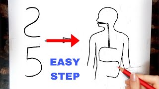 How to Draw Human Digestive system diagram class 10  Class 10 Science Diagram [upl. by Koetke589]