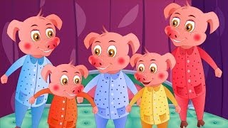 Five Little Piggies Nursery Rhyme  Five Little Series [upl. by Anilesor272]