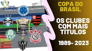 Os maiores campeões da Copa do Brasil 1989  2023 [upl. by Notxarb]