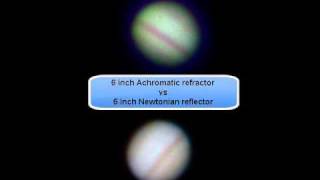 Achromatic refractor vs Newtonian reflector  Jupiter [upl. by Tloc]