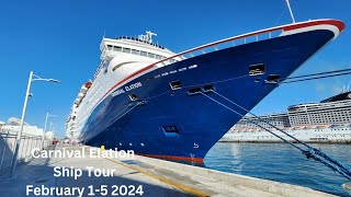 Carnival Elation Ship Tour  February 15 2024 [upl. by Annoeik653]