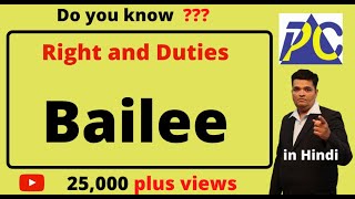 Duties and right of the bailee Contract of Bailment [upl. by Drusy23]