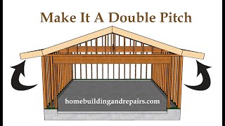 How To Design And Build A Double Angle Roof Overhang  Low Sloping Pitch [upl. by Albemarle]