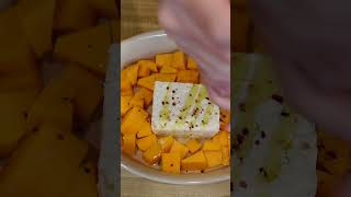 Feta pasta but make it fall 🍁 pastarecipe fetapasta dinnerrecipe shorts asmr [upl. by Atillertse993]