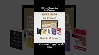 Win 500 in copywriting books Ends in 12 hours copywriting copywriter makemoneyonline [upl. by Ydorb]