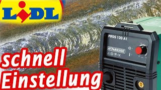 Die perfekte Einstellungen für Dein Lidl Fülldrahtschweißgerät PIFDS 120 [upl. by Dong324]