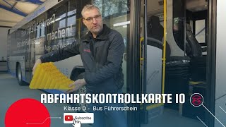 Abfahrtskontrolle Karte 10 Klasse D  BUS Führerschein  Fahrschule Strothmann [upl. by Behah]