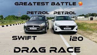 Swift vs i20 drag race 2023  which one wins  😱 dragrace i20 swift new jammu udhampur 2023 [upl. by Greenberg]