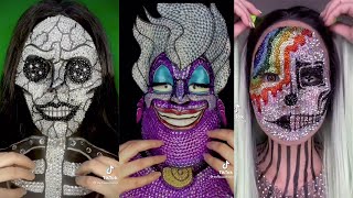 RHINESTONE MAKEUP REMOVAL  HALLOWEEN MAKEUP  ASMR [upl. by Winterbottom]