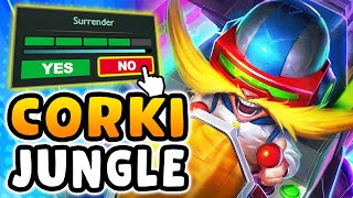 My teammates thought I was trolling by picking Corki Jungle so i carried the game [upl. by Cocks]