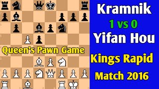 Vladimir Kramnik vs Yifan Hou  Kings Rapid Match 2016 chess [upl. by Negem]