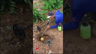 The moment of finding most expensive treasures metaldetecting shortsvideo goldhunter [upl. by Town]