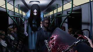 Horror Game Where A Woman Never Stops Following You it follows  CROWDED FOLLOWED All 3 Endings [upl. by Daphene]