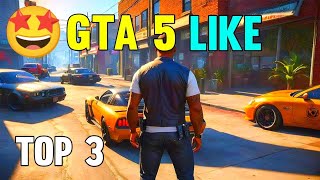 🤩 Top 3 Best Open World Games For Android 2024  Realistic Open World Gta V Like Games [upl. by Alecia]