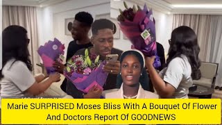 Moses Bliss Cry Out As Marie Surprised Him With Doctors Report Of Goodnews With Flower From Heaven [upl. by Phedra442]