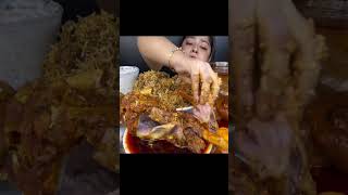 3 SPICY MUTTON RAAN CURRY WITH HYDERABADI MUTTON BIRYANI AND FRIED EGGS SPICY GRAVY ASMR MUKBANG [upl. by Latia]