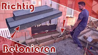 Richtig Betonieren │ Anleitung │ Beton mischen │ Treppe schalen │ Podest [upl. by Adrien462]